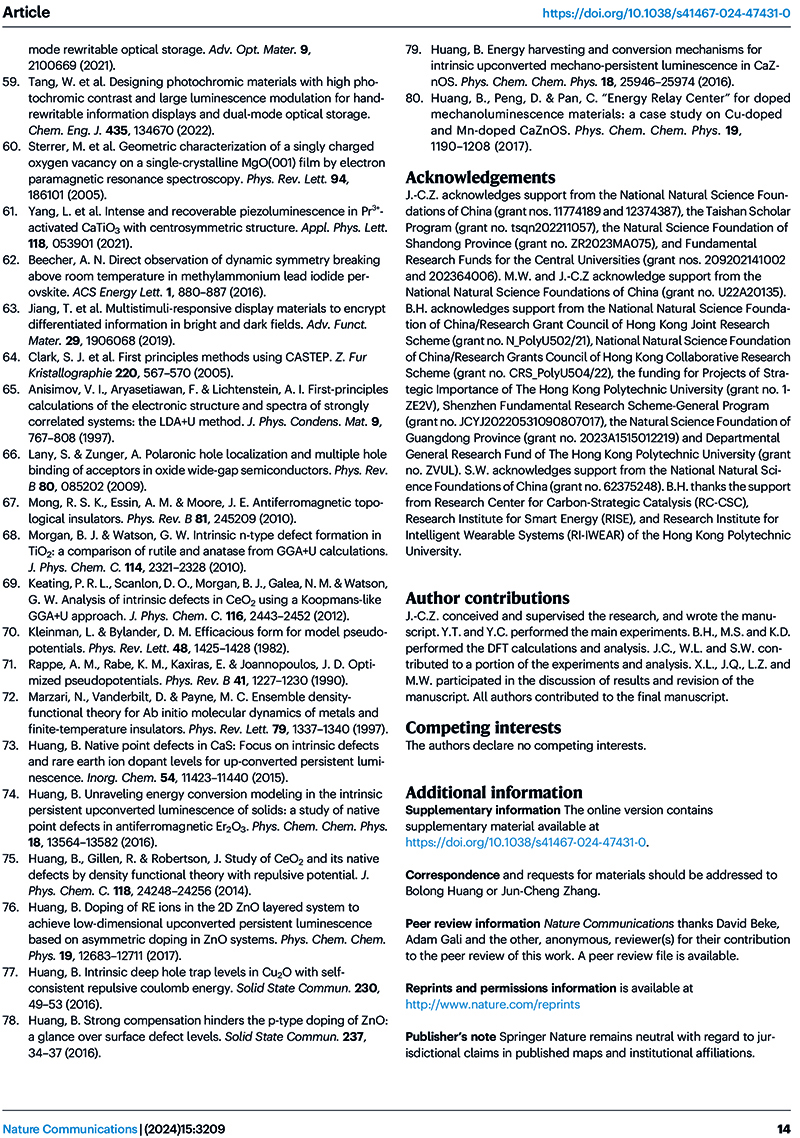 1735200399977084.jpg Dynamic multicolor emissions of multimodal phosphors by Mn2+ trace doping in self-activated CaGa4O7-14.jpg